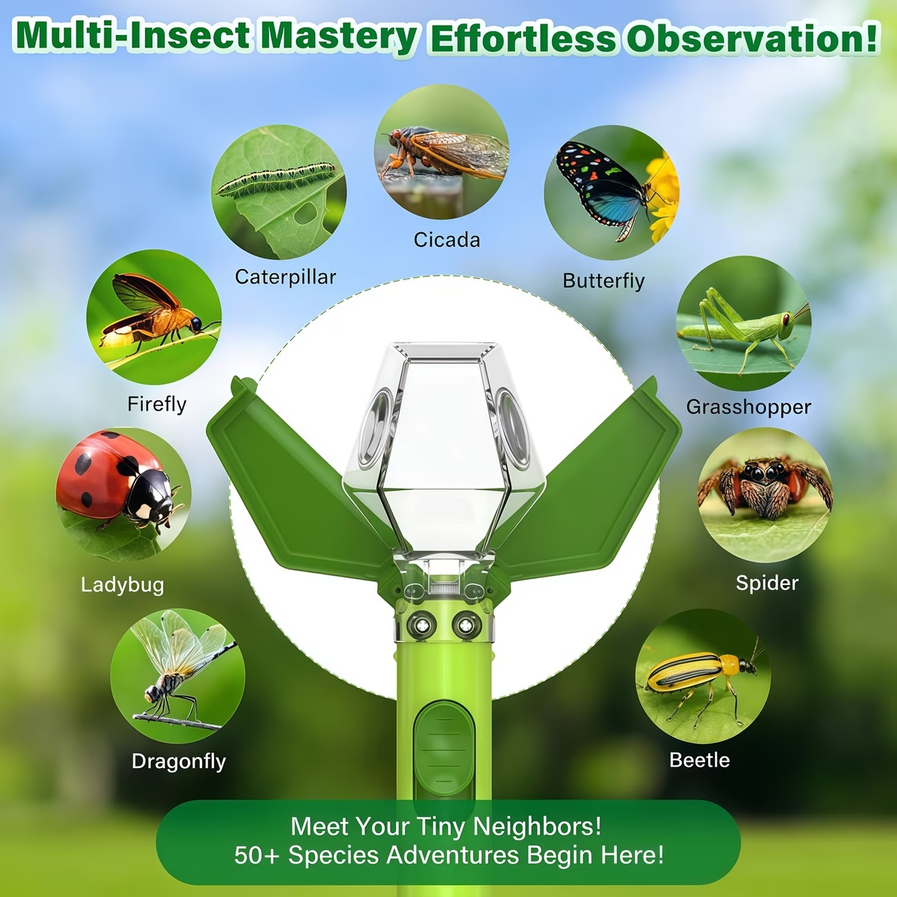 Handheld Insect Catcher with 6 - Outdoor Adventure Learning recension och pris